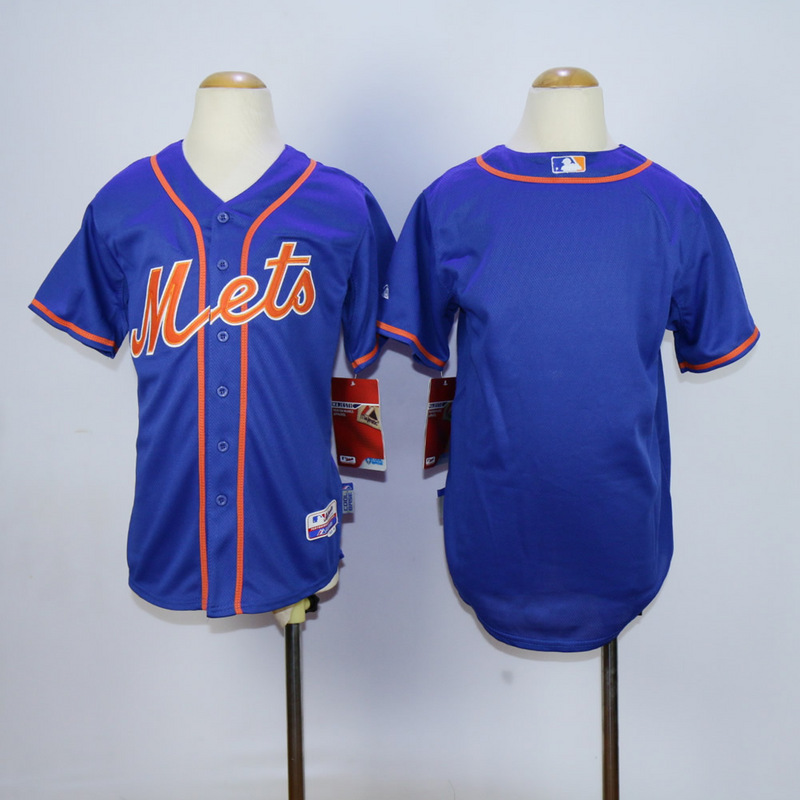 Youth New York Mets Blank Blue MLB Jerseys